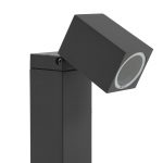 Lindby sokkellampe Othil, 50 cm høy, grå, aluminium