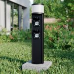 Lucande Corban sokkelampe, 2 stikkontakter, aluminium, G9