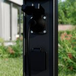 Lucande Corban sokkelampe, 2 stikkontakter, aluminium, G9