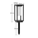 Lucande Eliel LED-solcellesokkellampe, 34 cm