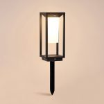 Lucande Eliel LED-solcellesokkellampe, 34 cm