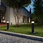 Lucande LED-sokkelampe Corban, 2 stikkontakter, aluminium
