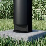 Lucande LED-sokkellampe Corban, dør, 2 stikkontakter, aluminium