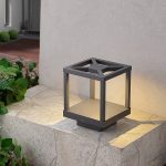 Lucande LED-sokkellampe Lealan, svart, høyde 23 cm