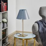 Luceplan Costanzina bordlampe messing betonggrå