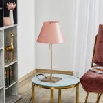 Luceplan Costanzina bordlampe messing rosa