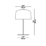 Luceplan Zile bordlampe mursteinsrød, høyde 66 cm