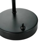 Matis bordlampe, metall, justerbar skjerm, svart