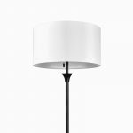 Sabia gulvlampe med stoffskjerm, svart/hvit
