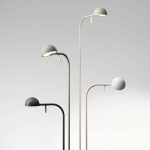 Vibia Pin 1660 LED-gulvlampe, 125 cm, svart