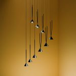 Axolight Jewel LED-hengelampe 1 lyskilde svart