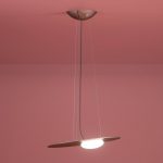 Axolight Kwic LED-pendel, bronse, 48 cm