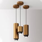 Fabbian Claque LED-hengelampe, 20 cm, bronse