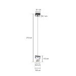 Fabbian Tripla LED-hengelampe, krystall, antrasitt