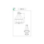 Giotto LED-pendellampe, Ø 80 cm, 2 lyskilder, svart