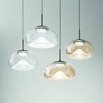 Hengelampe Brena, transparent, 3 lyskilder, dimbar, CCT