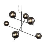 Hengelampe Pure svingbare armer 6fl antracitt/klar