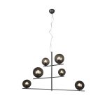 Hengelampe Pure svingbare armer 6fl antracitt/klar
