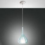 Hengelampe lilla, asurblå, 1 lyskilde, glass