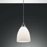 Hvit PROVENZA pendellampe i glass 20 cm
