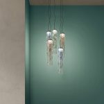 Kundalini Jer 1 LED-pendellampe, røykgrønn