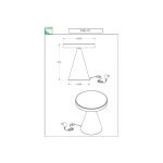 LED-bordlampe Neutra, høyde 27 cm, nikkel, berøringsdimmer