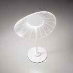 LED-bordlampe Vela, hvit/transparent, 36 cm, akryl, dimmer