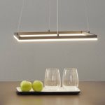 LED-hengelampe Bard, 42x42 cm, antrasitt