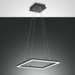 LED-hengelampe Bard, 42x42 cm, antrasitt