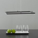 LED-hengelampe Bard, 42x42 cm, antrasitt