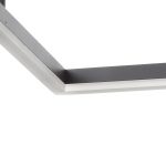 LED-hengelampe Bard, 42x42 cm, antrasitt