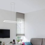 LED-hengelampe Bard, 92x32 cm, hvit