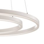 LED-pendellampe Giotto, 2 lyskilder, hvit