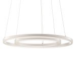 LED-pendellampe Giotto, 2 lyskilder, hvit