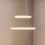 LED-pendellampe Giotto, 2 lyskilder, hvit