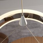 LED-pendellampe Lyani, 3 ringer, høyde forskjellig