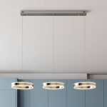 LED-pendellampe Lyani, 3 ringer side ved side