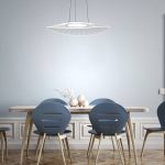 LED-pendellampe Vela, hvit, oval, 59 cm x 43 cm
