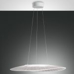 LED-pendellampe Vela, hvit, oval, 78 cm x 55 cm