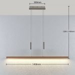 LED-pendellampe i bjelkeform i tre Tamlin, bøk