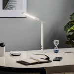 LED-skrivebordslampe Ideal med dimmer, hvit