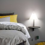 LED-vegglampe Goodnight, USB-port, hvit-antrasitt