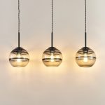 Lucande Ably pendellampe, røykglass, 3 lyskilder