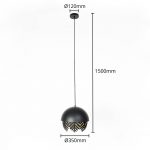 Lucande Aparas hengelampe i bladlook, 1-lys, 35 cm