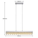 Lucande Bayano LED-hengelampe med krystaller