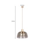 Lucande Biljana pendellampe med bur, brun, 50 cm