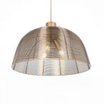 Lucande Biljana pendellampe med bur, brun, 50 cm