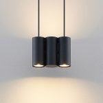 Lucande Cesur hengelampe, 3 lyskilder, svart