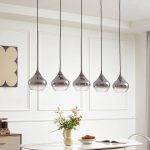 Lucande Jarven hengelampe, 5 lyskilder, svart, glass