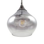 Lucande Jarven hengelampe, 5 lyskilder, svart, glass